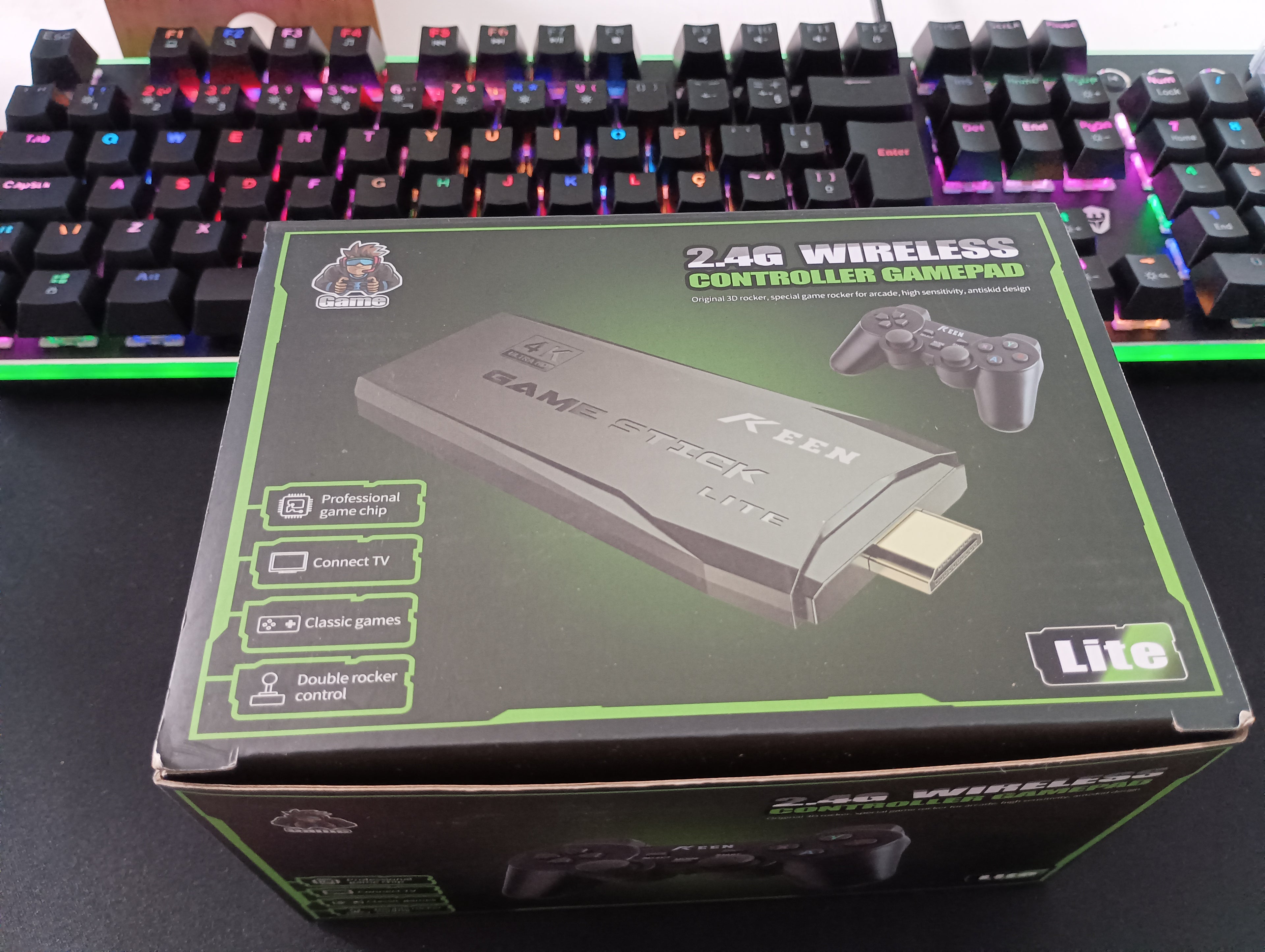 Consola de Juegos Retro con Dos Controles Inalámbricos – Negro