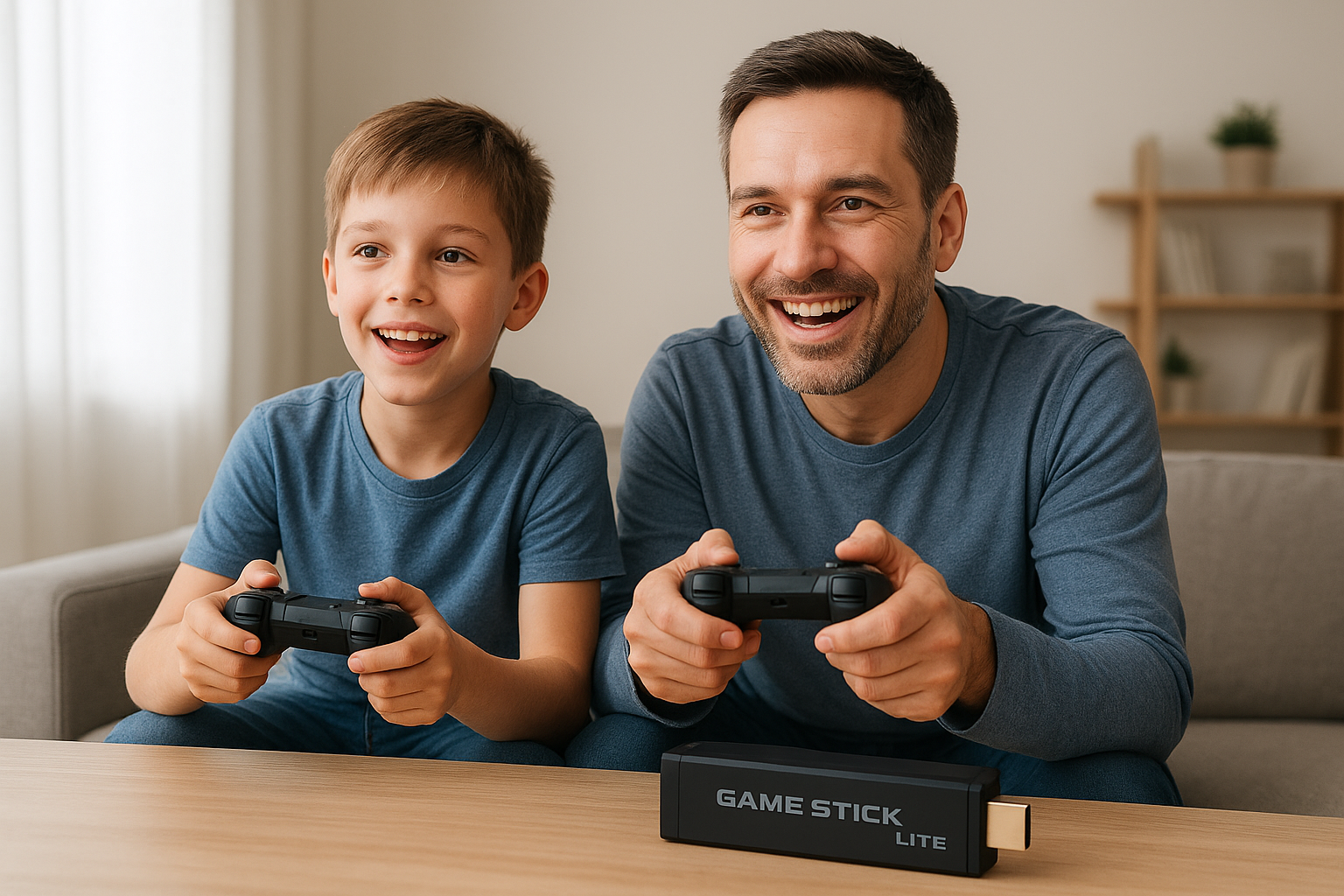 Consola de Juegos Retro con Dos Controles Inalámbricos – Negro